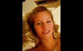 Pretty blonde bates on webcam for her boyfriend